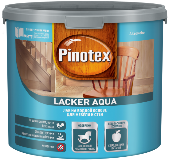 Лак для стен на водной основе Pinotex Lacker Aqua 10 цвет прозрачный матовый 2.7 л
