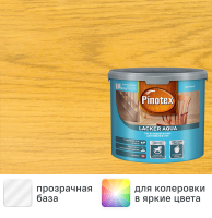 Лак для стен на водной основе Pinotex Lacker Aqua 70 цвет прозрачный глянцевый 2.7 л