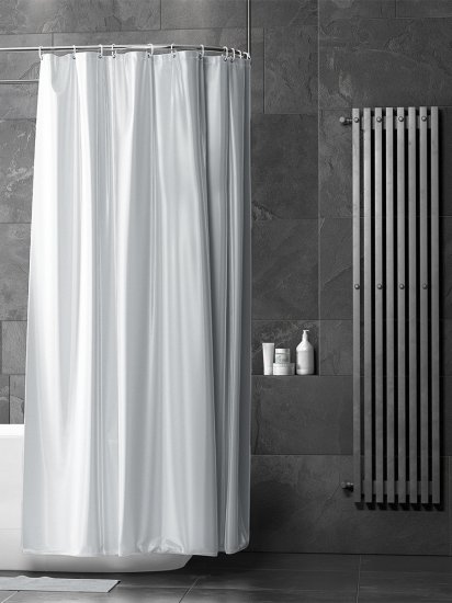 Штора для ванной Bath Plus Super Big 280x200 см полиэстер цвет светло-серый