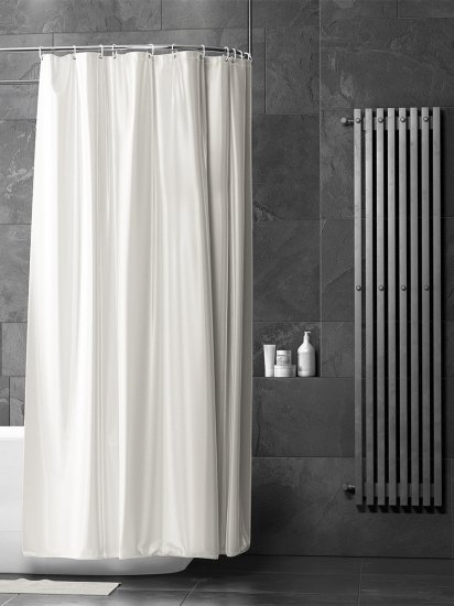 Штора для ванной Bath Plus Super Big 280x200 см полиэстер цвет французский серый