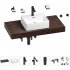 Комплект мебели для ванной комнаты с раковиной Wellsee Genuine Tree