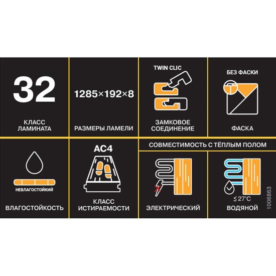 Ламинат 32 класс Ultradecor Expert Choice сильверсайд дрифтвуд 1285х192х8 мм 2,22 кв.м