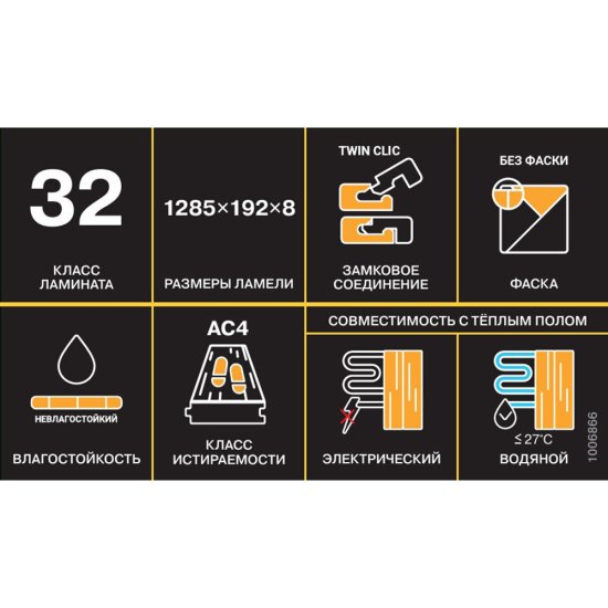 Ламинат 32 класс Ultradecor Expert Choice дуб орегон 1285х192х8 мм 2,22 кв.м