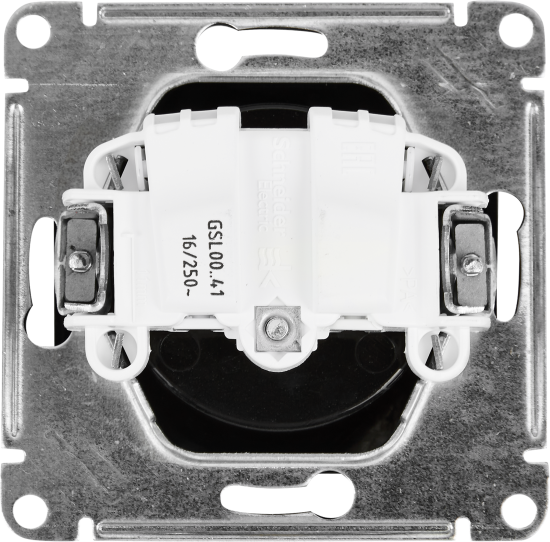 Розетка встраиваемая Systeme Electric Glossa без заземления цвет антрацит