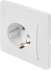 Розетка встраиваемая Systeme Electric Glossa с заземлением в сборе цвет белый