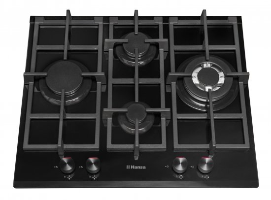 Газовая варочная панель Hansa BHKS65135 60.4 см 4 конфорки цвет черный