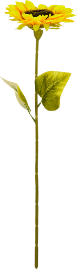 Искусственный цветок Подсолнух 20x47 см ПВХ цвет разноцветный