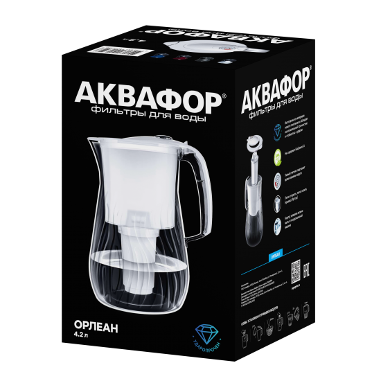 Фильтр-кувшин для очистки воды Аквафор Орлеан 4.2 л цвет черный