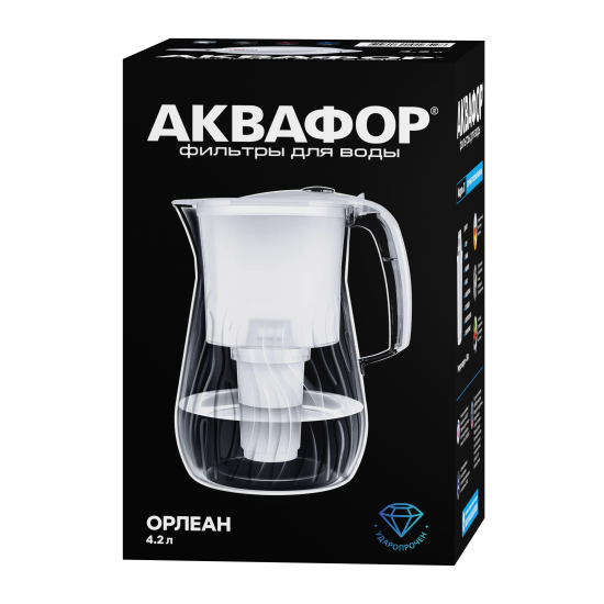 Фильтр-кувшин для очистки воды Аквафор Орлеан 4.2 л цвет черный