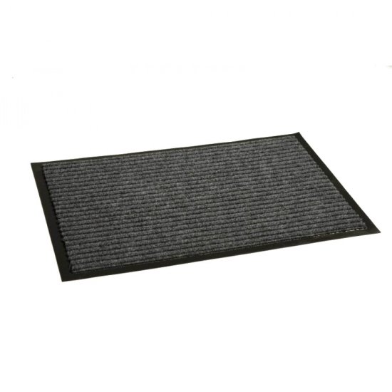 Ребристый влаговпитывающий коврик In'Loran 90x120 см. серый
