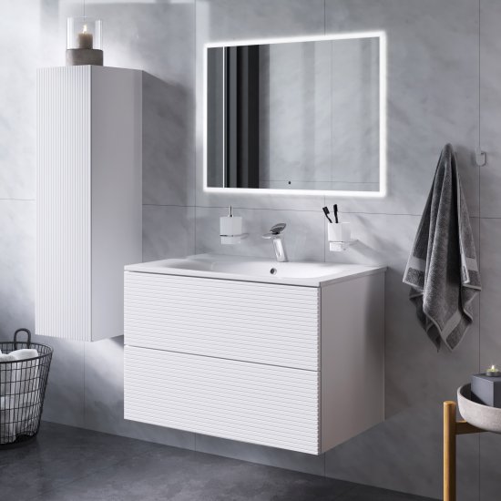 Пенал для ванной AM.PM Struktura 109x30 см МДФ/эмаль цвет белый