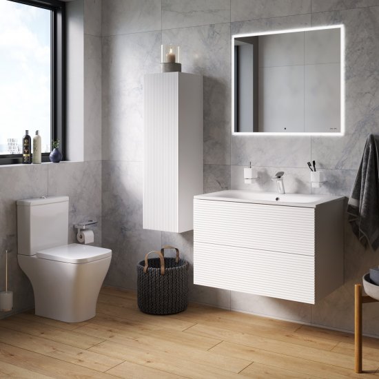 Пенал для ванной AM.PM Struktura 109x30 см МДФ/эмаль цвет белый