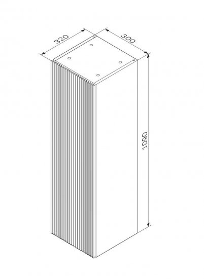 Пенал для ванной AM.PM Struktura 109x30 см МДФ/эмаль цвет белый