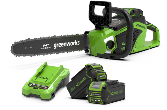 Пила аккумуляторная Бесщеточная Greenworks 2005707UA 40 В 35 см АКБ и ЗУ в комплекте