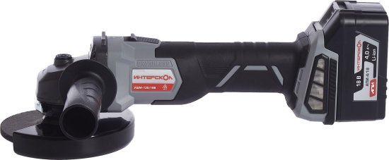УШМ аккумуляторная бесщеточная Интерскол УШМ-125/18В, 18 В Li-ion 4 Ач, 125 мм