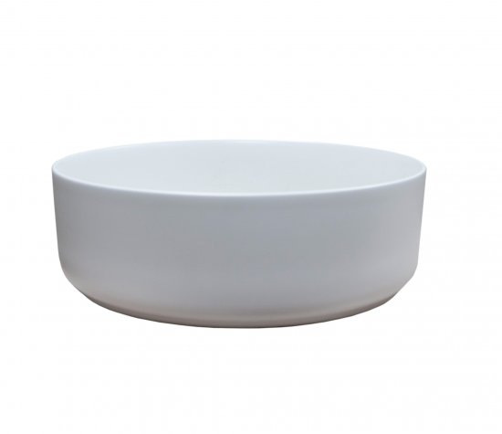 Раковина Slim Krug White накладная 37 см матовая керамика цвет белый