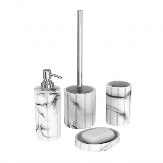 Ершик для унитаза Lemer White Marble цвет белый