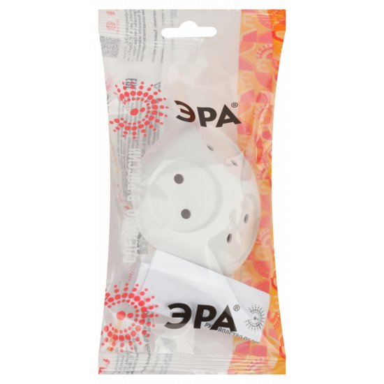 Разветвитель Эра 3 розетки без заземления 10 А цвет белый