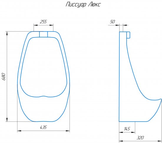 Писсуар Rosa Люкс 32x43.5 см