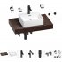 Комплект мебели для ванной комнаты с раковиной Wellsee Genuine Tree