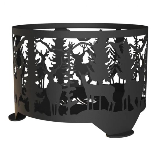 Чаша костровая Олени 600 мм коническое дно 4 ножки