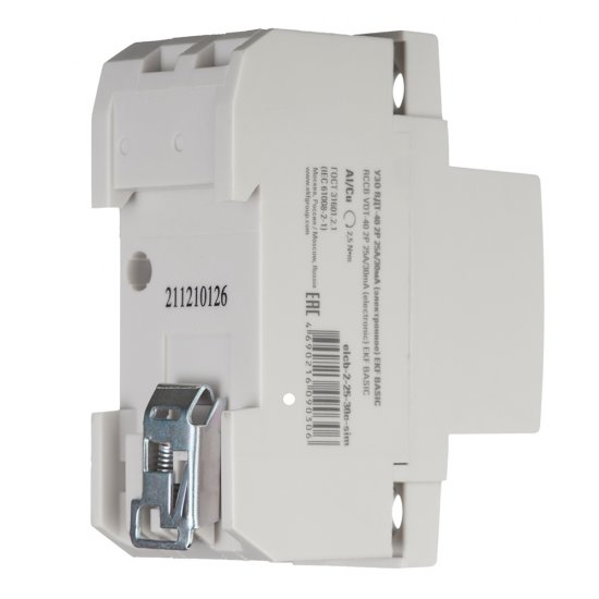 УЗО EKF Basic ВДТ-40 25А 1P+N тип AC 30 мА 4,5 кА (elcb-2-25-30e-sim)