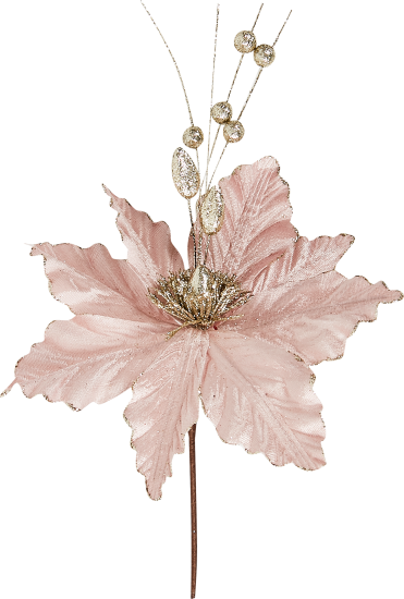 Новогоднее украшение Цветок декоративный 40 см