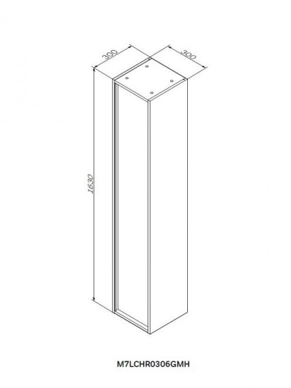 Шкаф для ванной AM.PM Stern M7LCHR0306GMH подвесной 163x30 см цвет орех