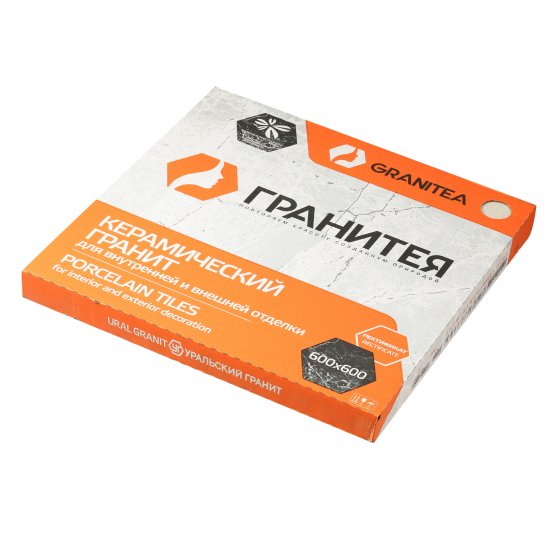 Керамогранит Уральский Гранит Гранитея Синара светло-серый G311 полированный 600х600х10 мм (4 шт.=1,44 кв.м)