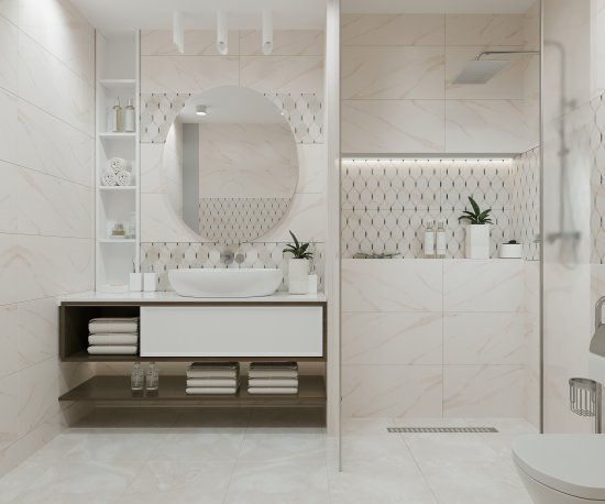 Плитка напольная Azori Astra 42x42 см 1.23 м² глянцевая цвет бежевый