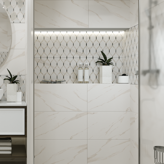 Плитка настенная Azori Astra 31.5x63 см 1.59 м² матовая цвет кремовый мрамор