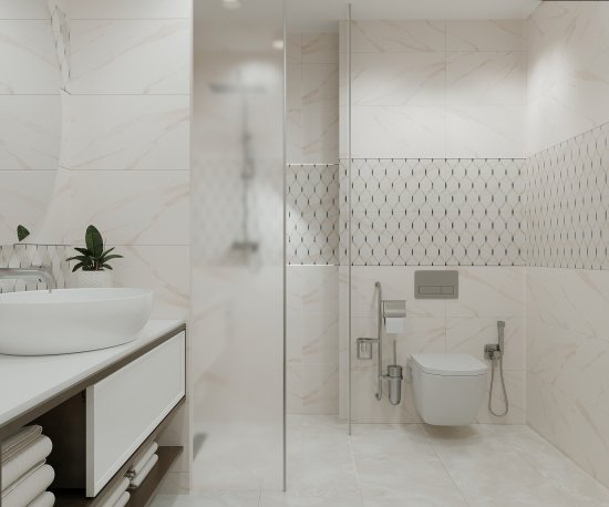 Плитка настенная Azori Astra Arabesco 31.5x63 см 1.59 м² матовая цвет кремовый мрамор