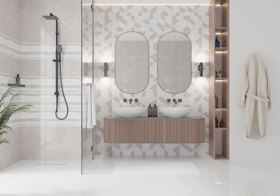 Плитка настенная Керамин Астория 3Т 40x27.5 см 1.65 м² глянцевая цвет бежевый