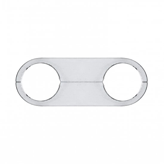 Соединитель 2-х труб параллельный ⌀25 хром