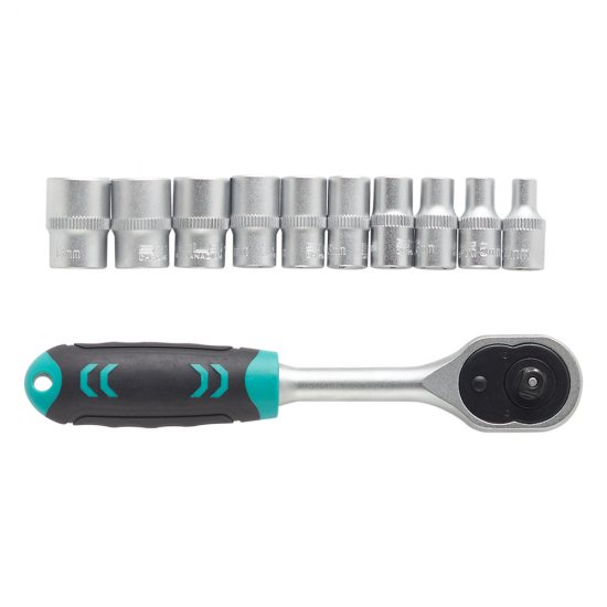Набор торцевых головок с трещоткой Stels 1/4