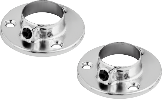 Держатель трубы ⌀25 с фиксатором хром 2 шт