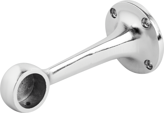 Держатель трубы к стене нерегулируемый усиленный глухой ⌀25 хром