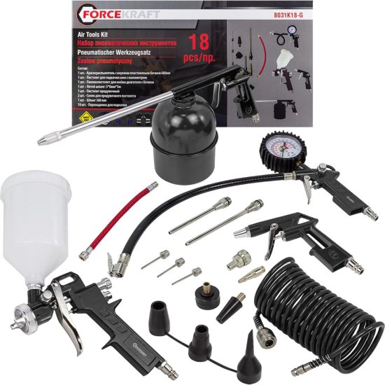 Набор пневмоинструмента Forcekraft FK-8031K18-G (E-70)
