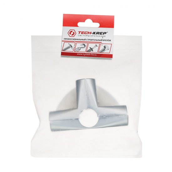 Соединитель 4-х труб с площадкой ⌀25 хром