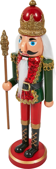 Декоративная фигура пластиковая Щелкунчик в красном 28см