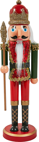 Декоративная фигура пластиковая Щелкунчик в красном 28см