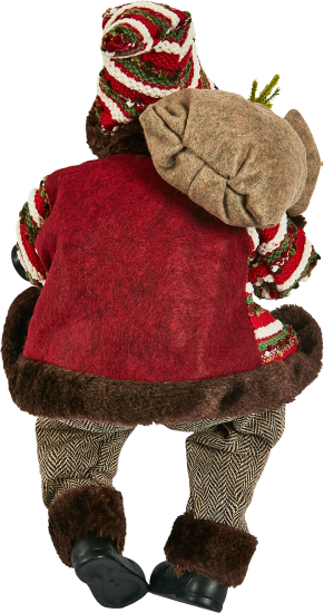 Фигура декоративная Санта в коричневом 45см