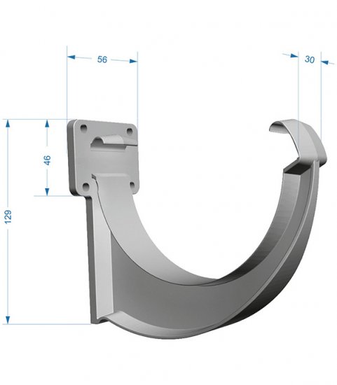 Кронштейн желоба Docke Lux пластиковый d140 мм пломбир RAL 9003