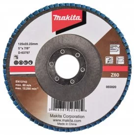 Круг лепестковый торцевой КЛТ2 Makita Р60 125x22.2 мм