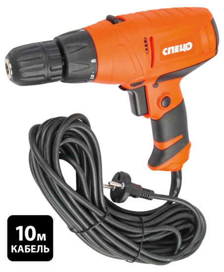 Дрель-шуруповерт сетевая Спец БШЭ-400К, 400 Вт
