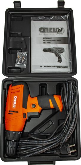 Дрель-шуруповерт сетевая Спец БШЭ-400К, 400 Вт