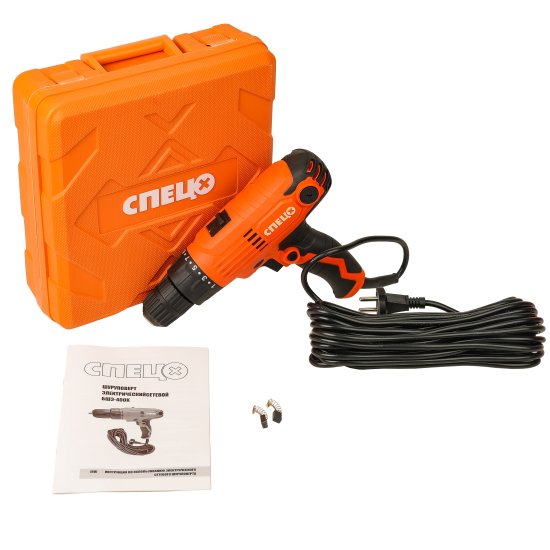 Дрель-шуруповерт сетевая Спец БШЭ-400К, 400 Вт