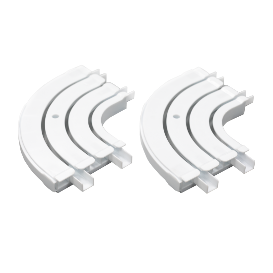 Соединитель внешний поворотный трехрядный Inspire пластик цвет белый 2 шт