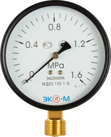 Манометр радиальный Росма МД 02 16 бар 1/2