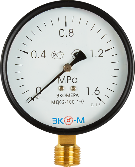 Манометр радиальный Росма МД 02 16 бар 1/2